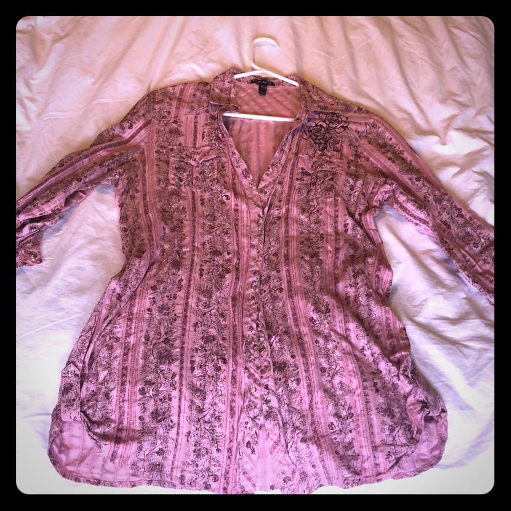 Pink button up